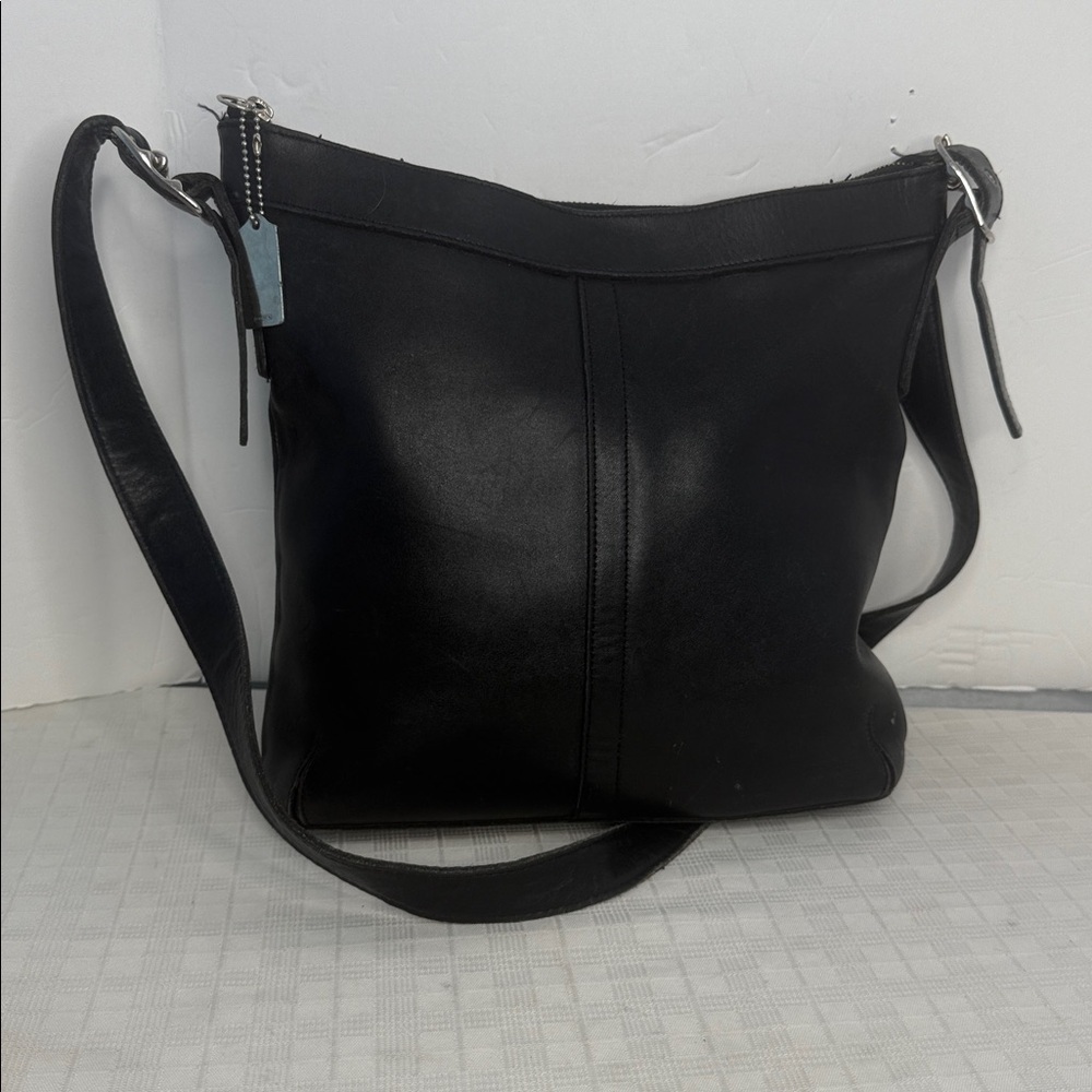 Coach # 9188 Legacy  Duffle Black Leather Crossbody Bag Purse